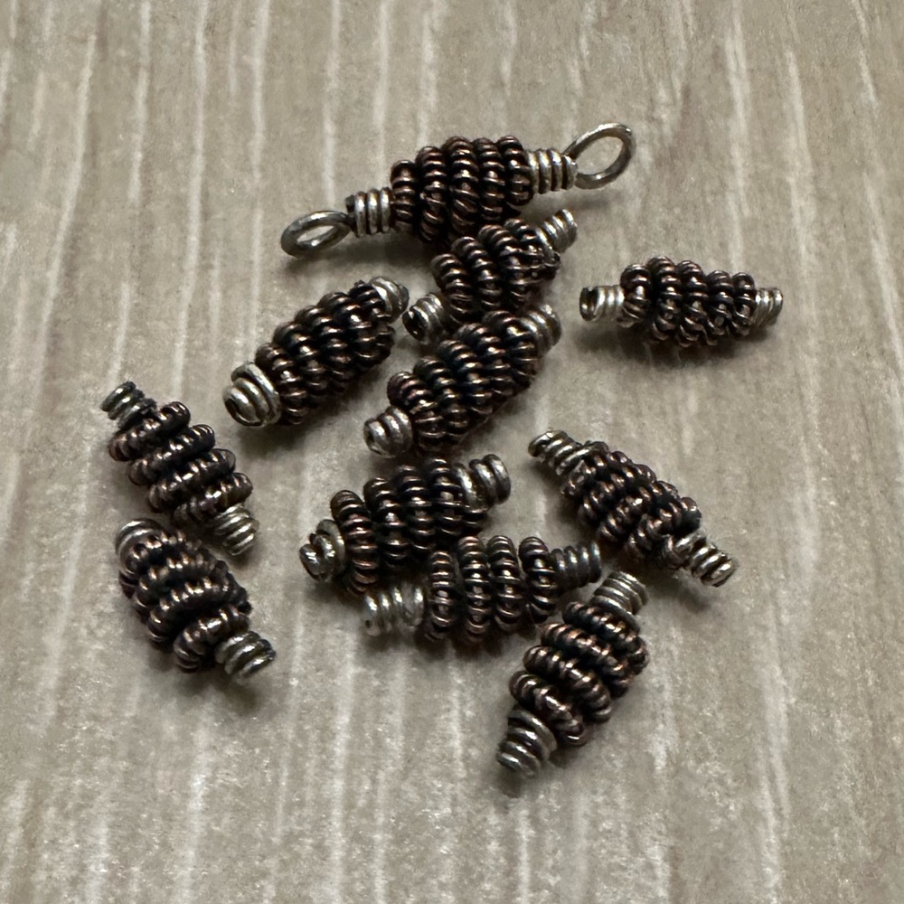 Lot of handmade wire beads, hand wrapped, hand crafted, boho